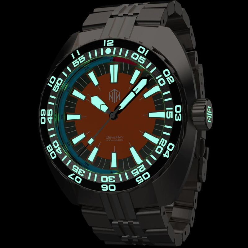 NTH DevilRay 500-Meter Automatic Dive Watch with an AR Sapphire Crystal #WW-NTH-DRON