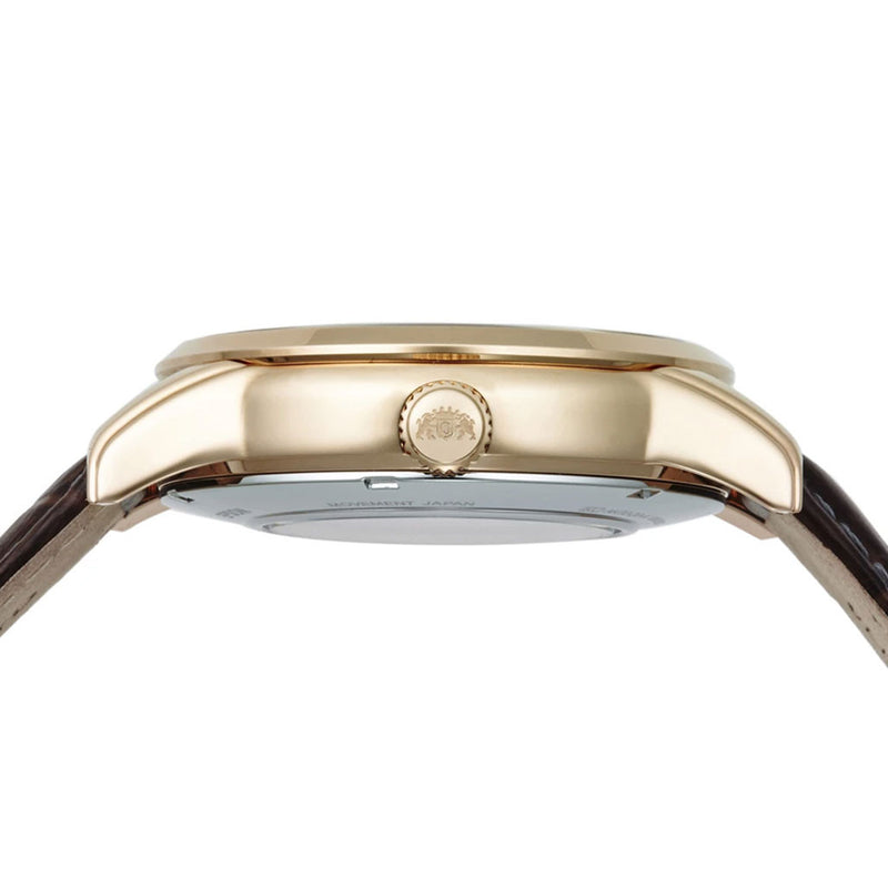 Orient Automatic Dress Watch with Champagne Dial and Leather Strap #AK0007S10B