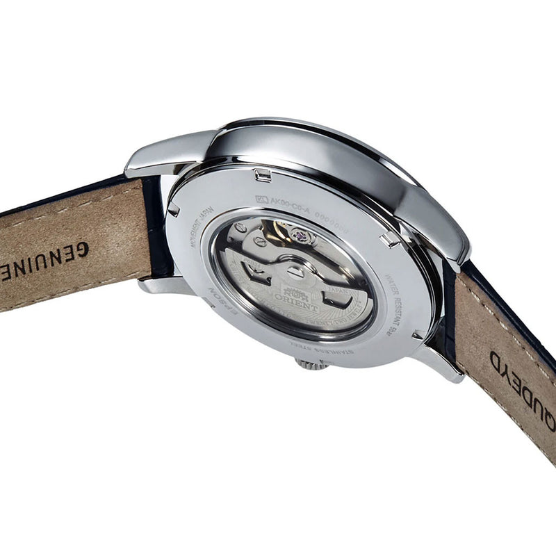 Orient Automatic Dress Watch with White Dial and Leather Strap #AK0008S10B