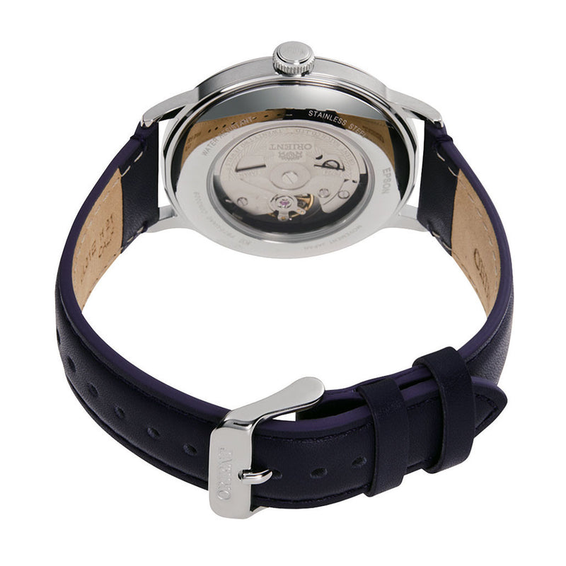 Scratch and Dent - Orient Automatic Dress Watch with Blue Dial and Leather Strap #SND1005