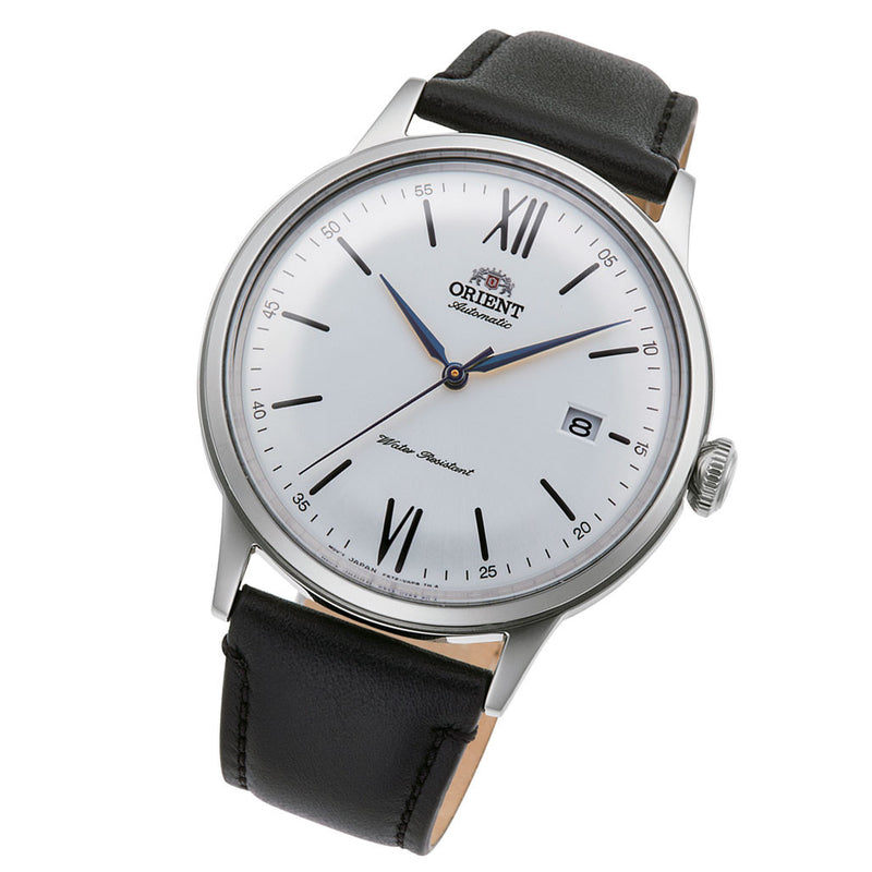 Orient Automatic Dress Watch with White Dial and Leather Strap #RA-AC0022S10B