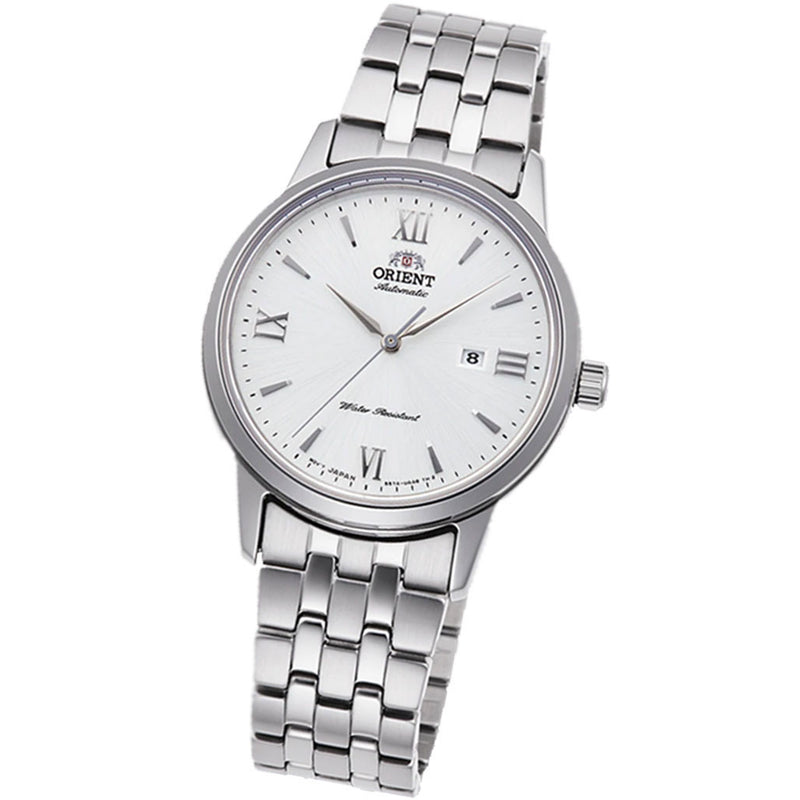 Orient 32mm Symphony Automatic Dress Watch with White Dial, Stainless Steel Bracelet #RA-NR2003S10B