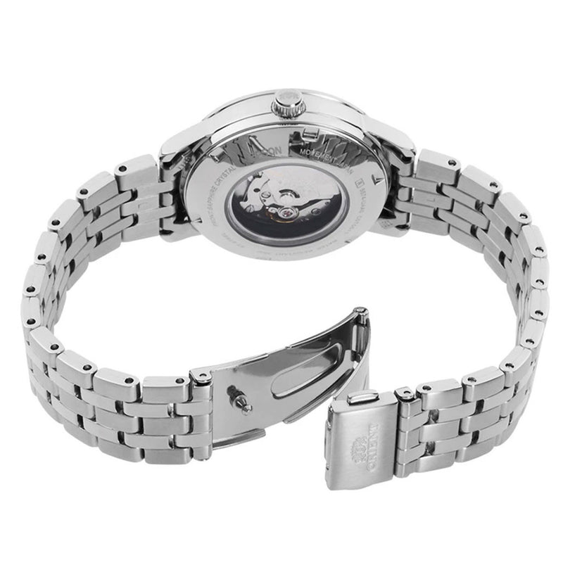 Orient 32mm Symphony Automatic Dress Watch with White Dial, Stainless Steel Bracelet #RA-NR2003S10B