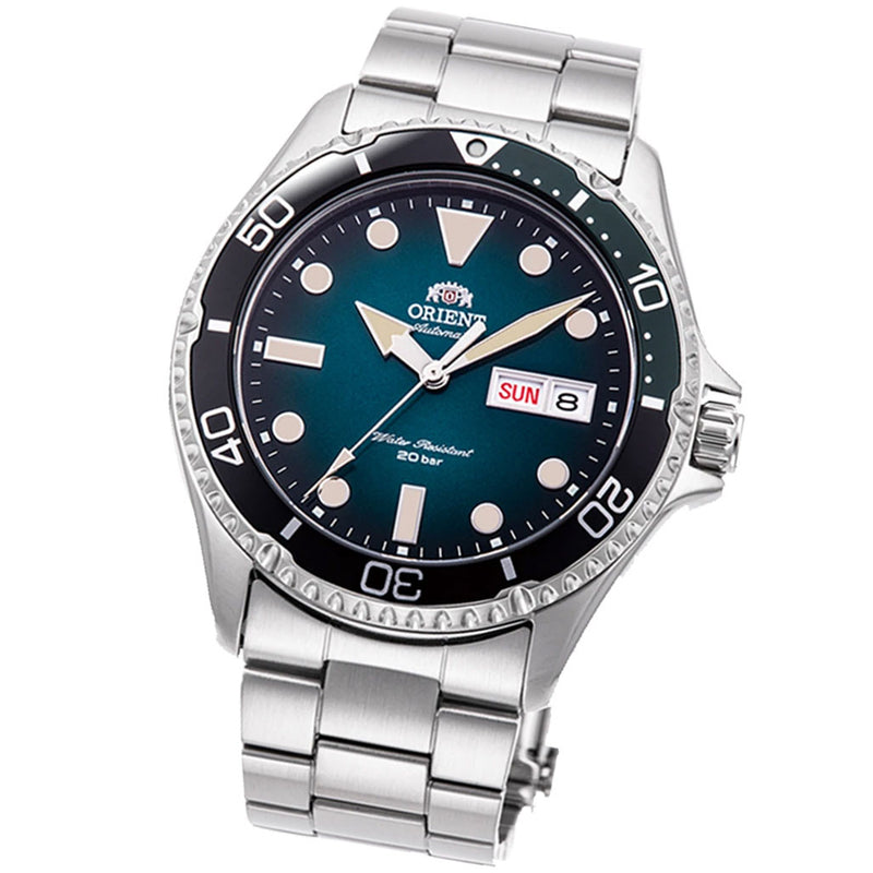 Orient Vintage-Inspired Automatic Dive Watch with a Green Gradient Dial #RA-AA0811E19B