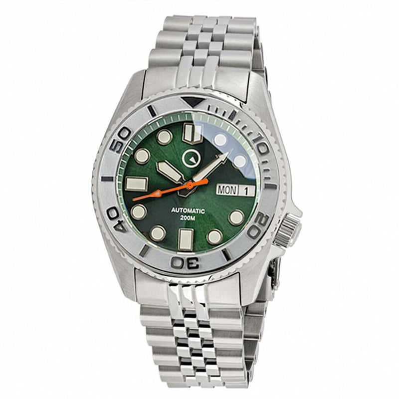 Islander 38mm Automatic Dive Watch with Bracelet, Double-Domed AR Sapphire Crystal, and Embossed Ceramic Bezel Insert #ISL-73