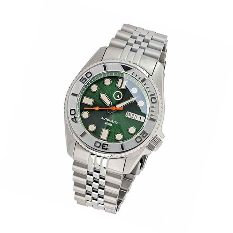 Islander 38mm Automatic Dive Watch with Bracelet, Double-Domed AR Sapphire Crystal, and Embossed Ceramic Bezel Insert #ISL-73