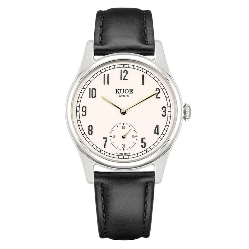 KUOE Old Smith 90-001 Quartz 35mm Dress Watch #OS90001-AGD-O-BK-SA