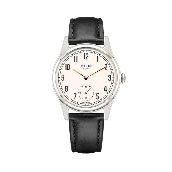 KUOE Old Smith 90-001 Quartz 35mm Dress Watch #OS90001-AGD-O-BK-SA