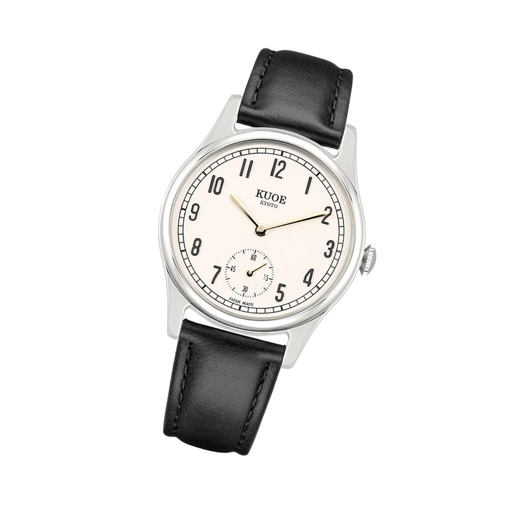 KUOE Old Smith 90-001 Quartz 35mm Dress Watch #OS90001-AGD-O-BK-SA