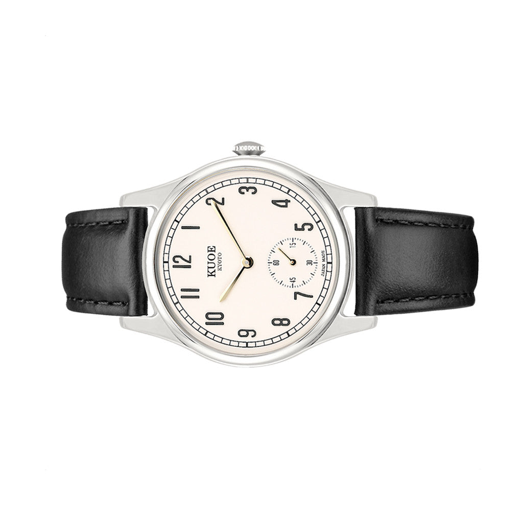 KUOE Old Smith 90-001 Quartz 35mm Dress Watch #OS90001-AGD-O-BK-SA