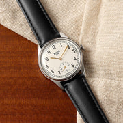 KUOE Old Smith 90-001 Quartz 35mm Dress Watch #OS90001-AGD-O-BK-SA