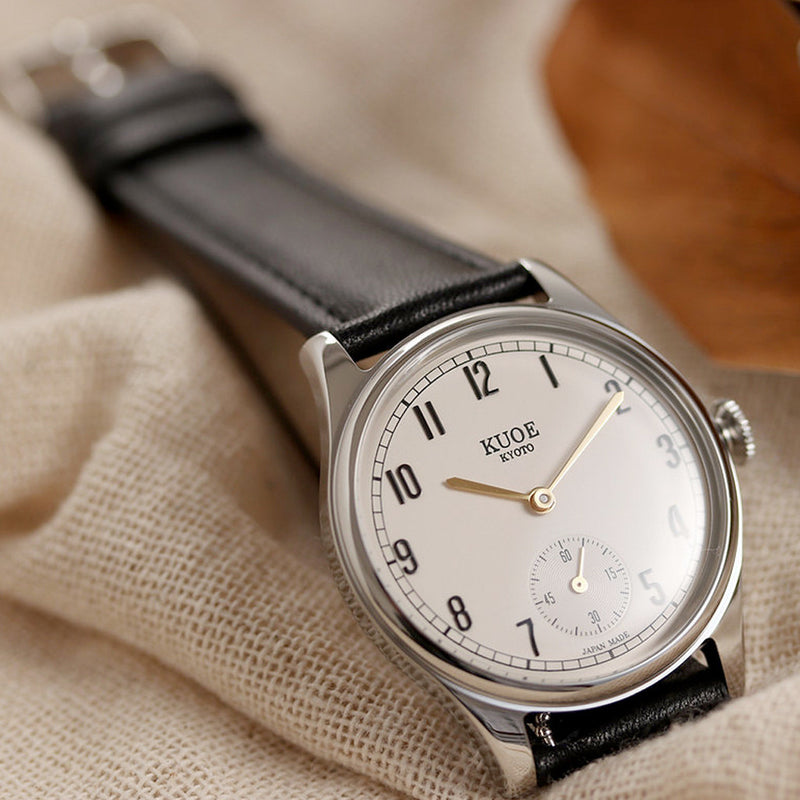 KUOE Old Smith 90-001 Quartz 35mm Dress Watch #OS90001-AGD-O-BK-SA