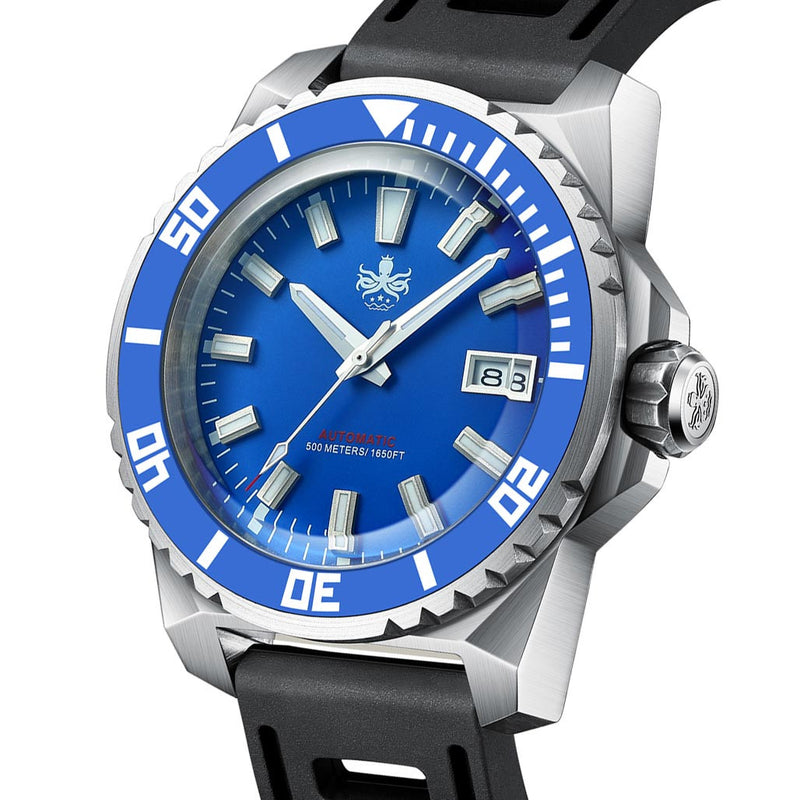 PHOIBOS Leviathan 500-Meter Automatic Dive Watch with Stainless Steel Case, AR Sapphire Crystal #PY032B