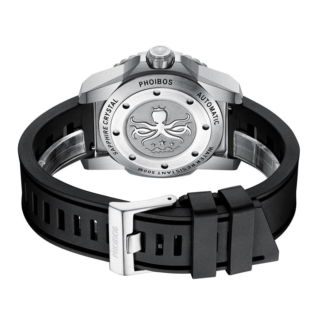 p*i様 FRAPBOIS × PATRICK FRATHON BLACK 39 PHOIBOS Leviathan 500-Meter Automatic Dive Watch with Stainless