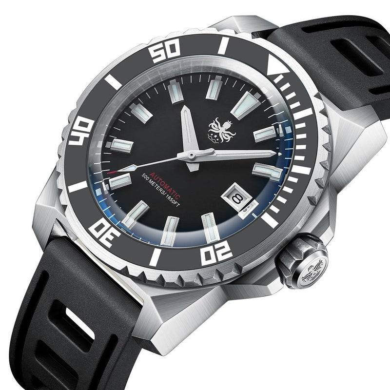 PHOIBOS Leviathan 500-Meter Automatic Dive Watch with Stainless Steel Case, AR Sapphire Crystal #PY032C