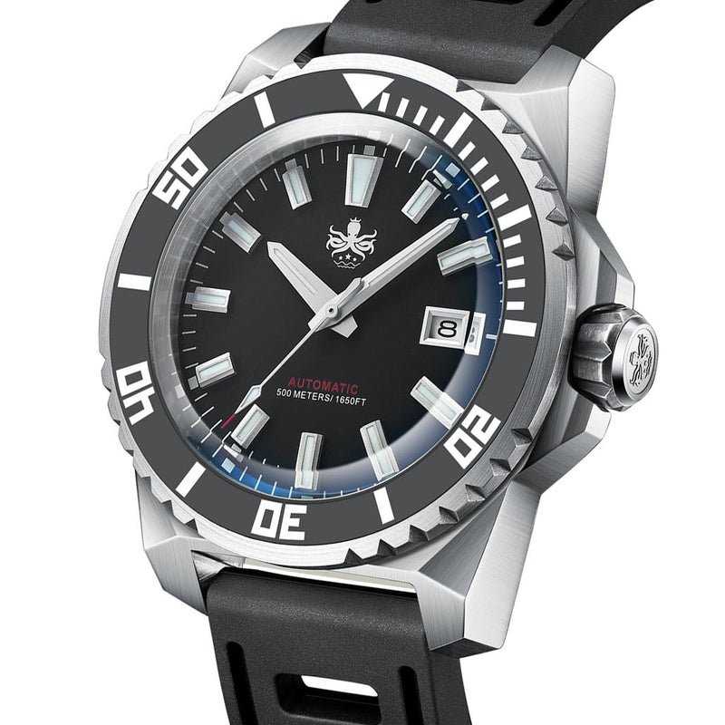 PHOIBOS Leviathan 500-Meter Automatic Dive Watch with Stainless Steel Case, AR Sapphire Crystal #PY032C