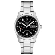 Seiko 5 Sports 24-Jewel Automatic Watch with Black Dial and SS Bracelet #SRPG27