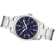Seiko 5 Sports 24-Jewel Automatic Watch with Dark Blue Dial and SS Bracelet #SRPG29