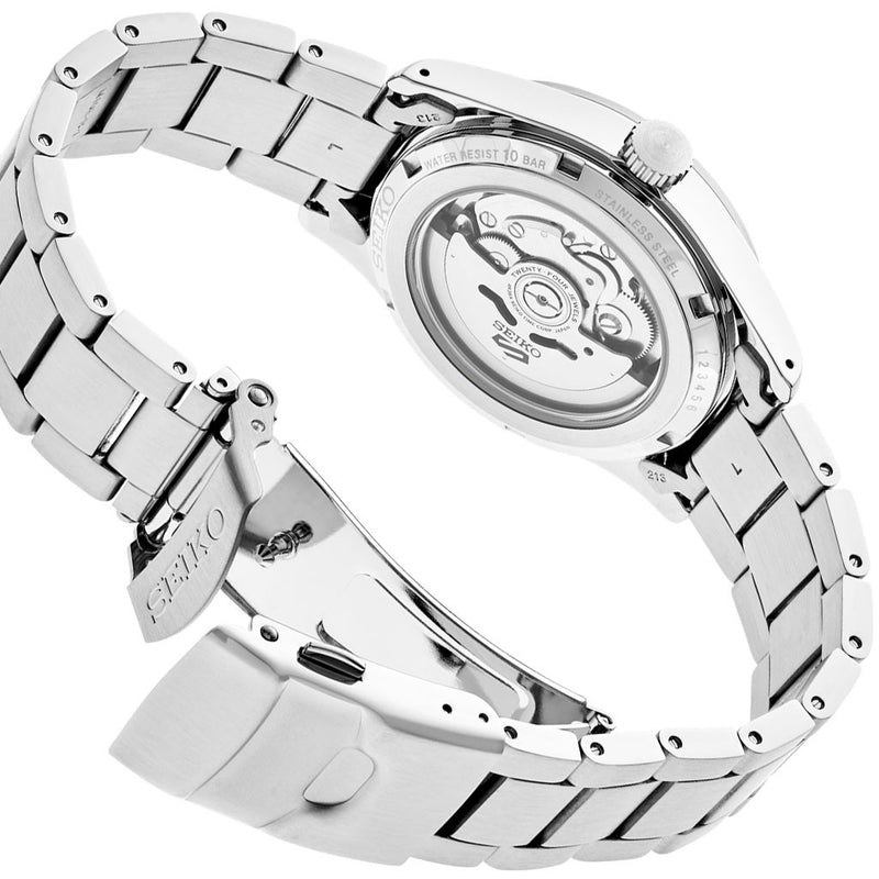 Seiko 5 Sports 24-Jewel Automatic Watch with Dark Blue Dial and SS Bracelet #SRPG29