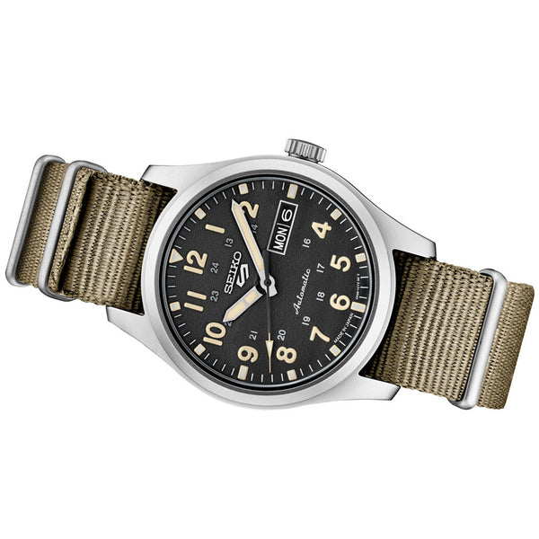 Seiko 5 Sports 24-Jewel Automatic Watch with Black Dial  #SRPG35