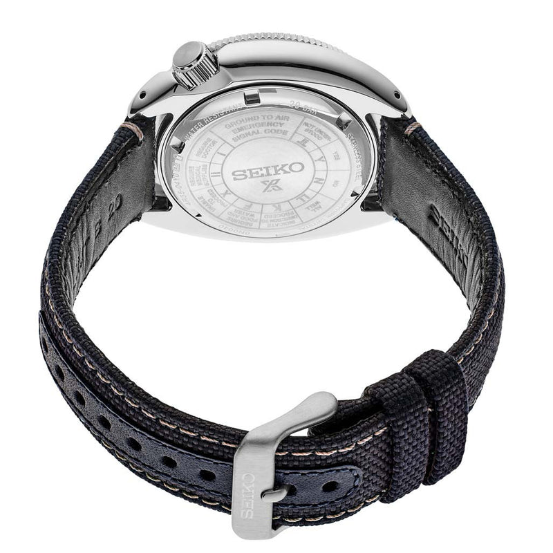 Seiko Prospex Automatic Dive Watch with Blue Dial and Blue Canvas Strap #SRPG15