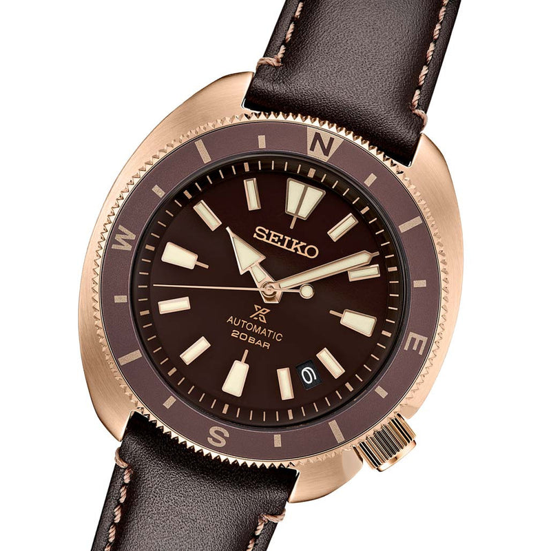 Seiko Prospex Automatic Dive Watch with Brown Dial and Rose Goldtone Case #SRPG18