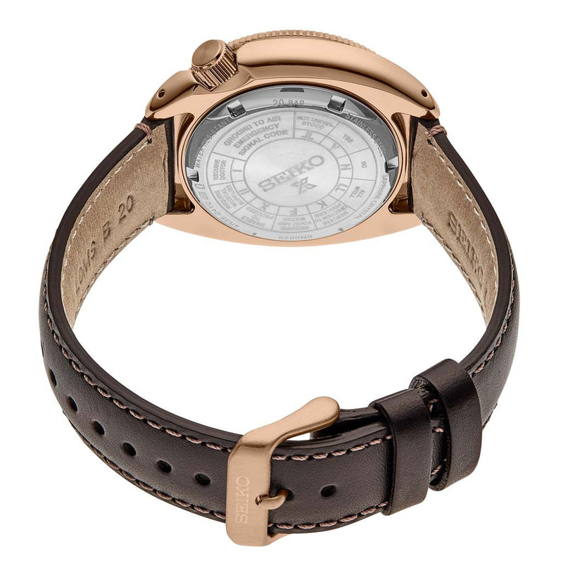 Seiko Prospex Automatic Dive Watch with Brown Dial and Rose Goldtone Case #SRPG18