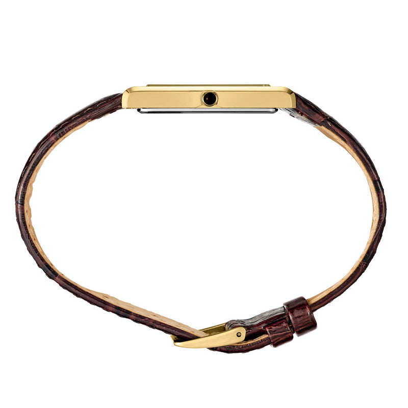 Seiko Classic Thin Quartz Dress Watch with Goldtone Stainless Steel Case #SWR064