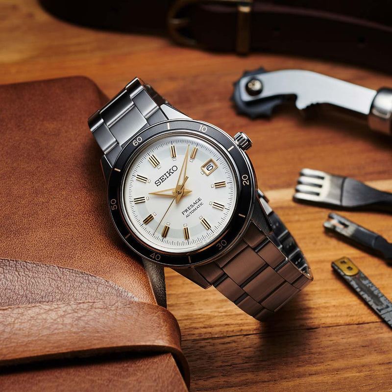 Seiko Presage Automatic Sporty Dress Watch with 41mm Case, and Hardlex Box Crystal #SRPG03
