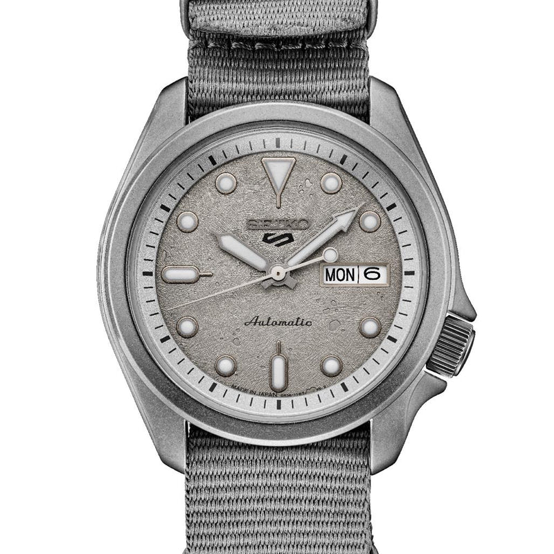Seiko 5 Sports 24-Jewel Automatic Watch with Grey Distressed Dial and Stone Washed Case #SRPG63