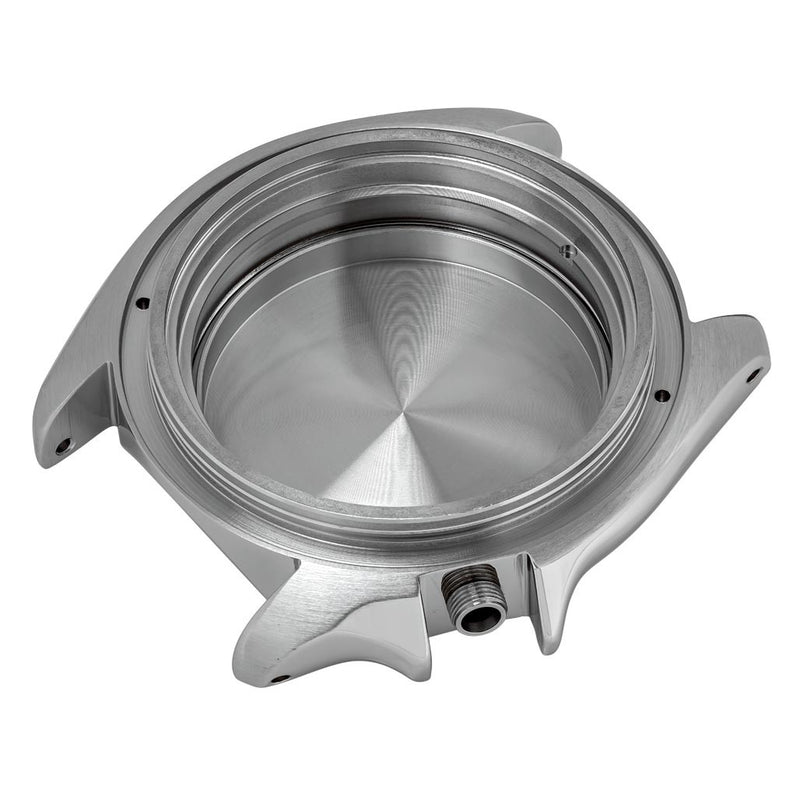 SKX007 Replacement stainless steel case with 4:00 crown and crown guards #CASE-01