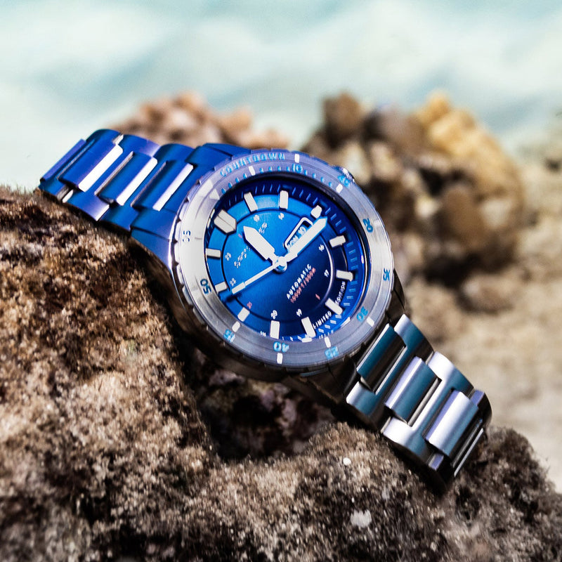 Spinnaker Hass x MCS Blue Fade Dive Watch #SP-5104-22 lifestyle