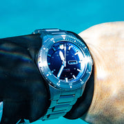 Spinnaker Hass x MCS Blue Fade Dive Watch #SP-5104-22 wrist
