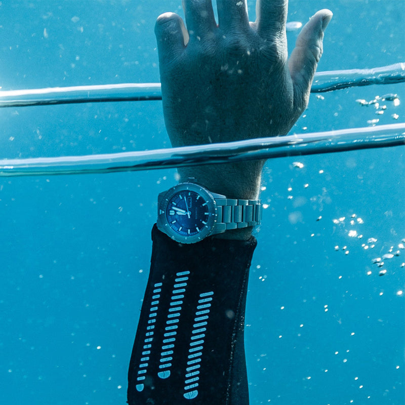 Spinnaker Hass x MCS Blue Fade Dive Watch #SP-5104-22 wrist