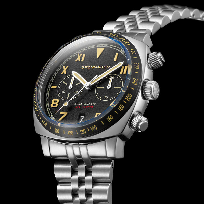 Spinnaker Hull Vintage Black California Dial Chronograph with 42mm Case #SP-5092-11