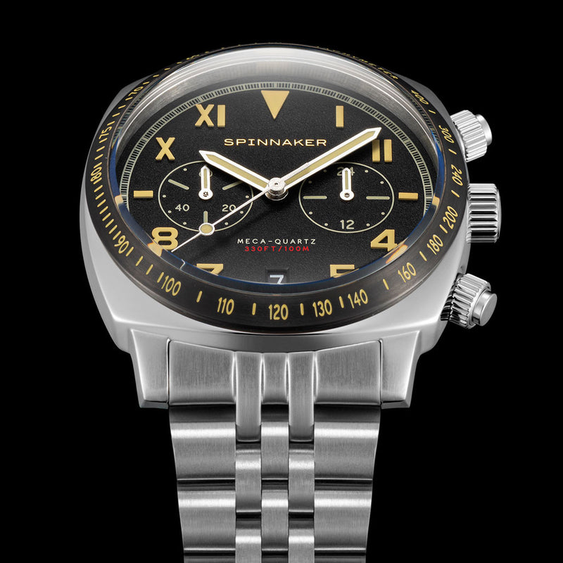 Spinnaker Hull Vintage Black California Dial Chronograph with 42mm Case #SP-5092-11