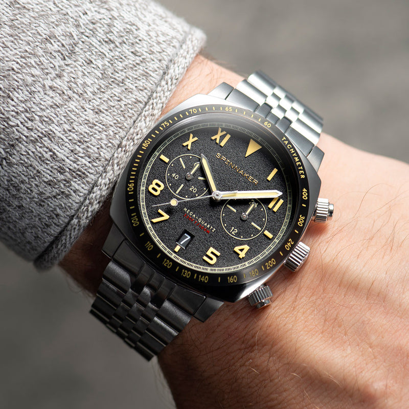 Spinnaker Hull Vintage Black California Dial Chronograph with 42mm Case #SP-5092-11
