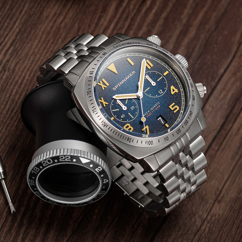 Spinnaker Hull Fumée Blue California Dial Chronograph with 42mm Case #SP-5092-33