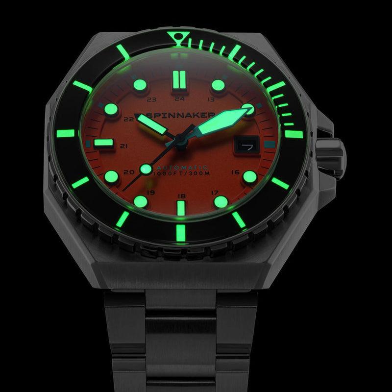 Spinnaker Dumas Automatic 300 Meter Dive Watch with Stainless Steel Bracelet #SP-5081-BB