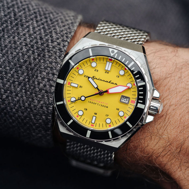 Spinnaker Dumas Automatic 300 Meter Dive Watch with Stainless Steel Mesh Bracelet #SP-5081-44