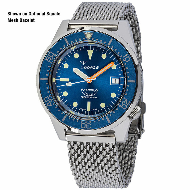 Squale Polished Mesh Bracelet #1521 (Straight End, 20mm)