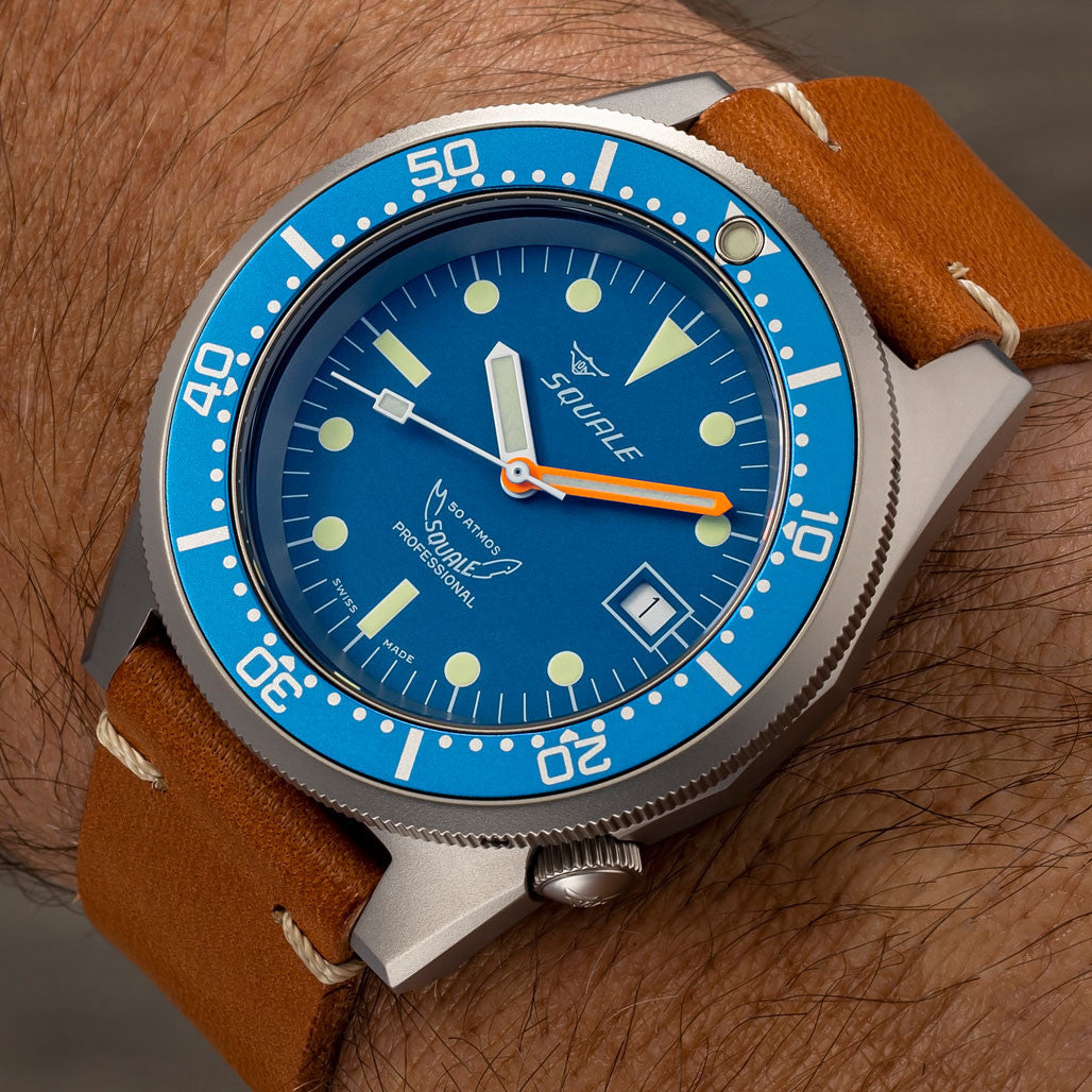 Squale 1521 Blasted Swiss Made Automatic Dive Watch with Matte