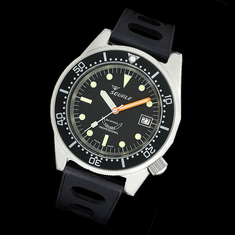 Squale 500 Meter Swiss Automatic Dive Watch with Matte Finish Case #1521-026-matte