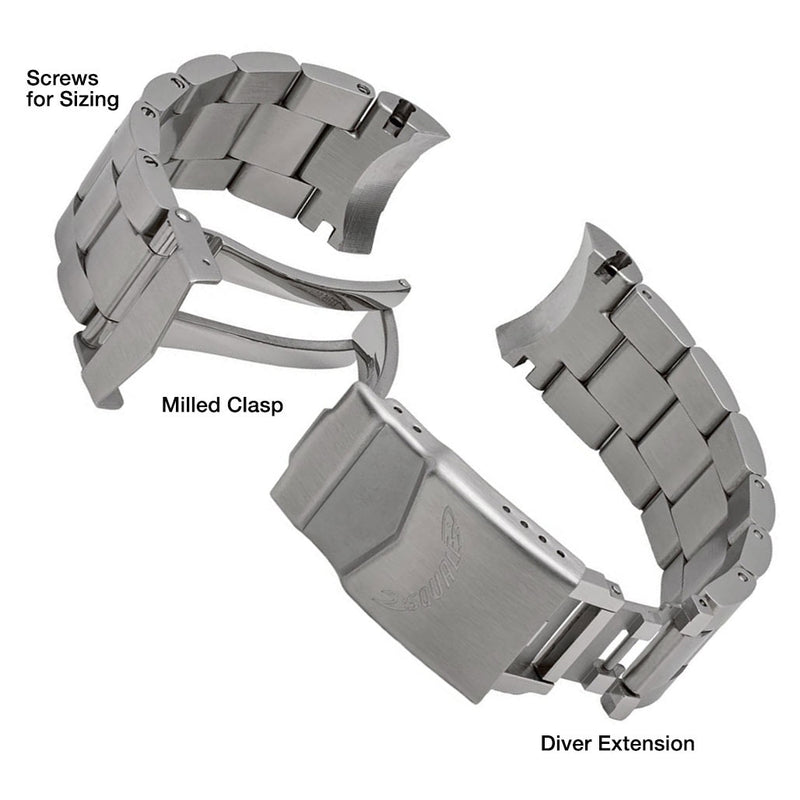 Squale Montauk Rev 1 and Rev 2 Bracelet #MTK-BRAC