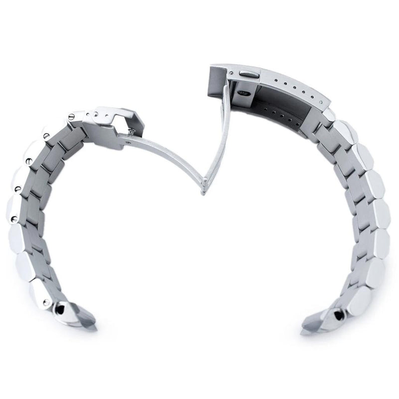 Strapcode 22mm Hexad-O "Boyer" 316L Stainless Steel Watch Band for Seiko New Turtles #SS221803B056