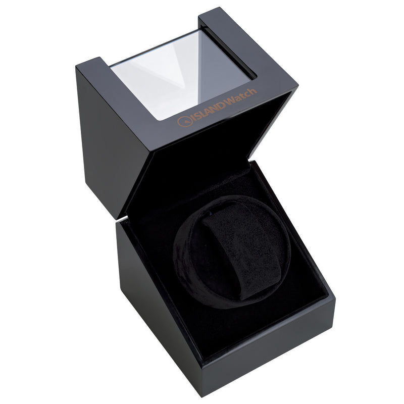 Islander Single Watch Winder in Polished Black Finish #WNDR-01